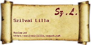 Szilvai Lilla névjegykártya